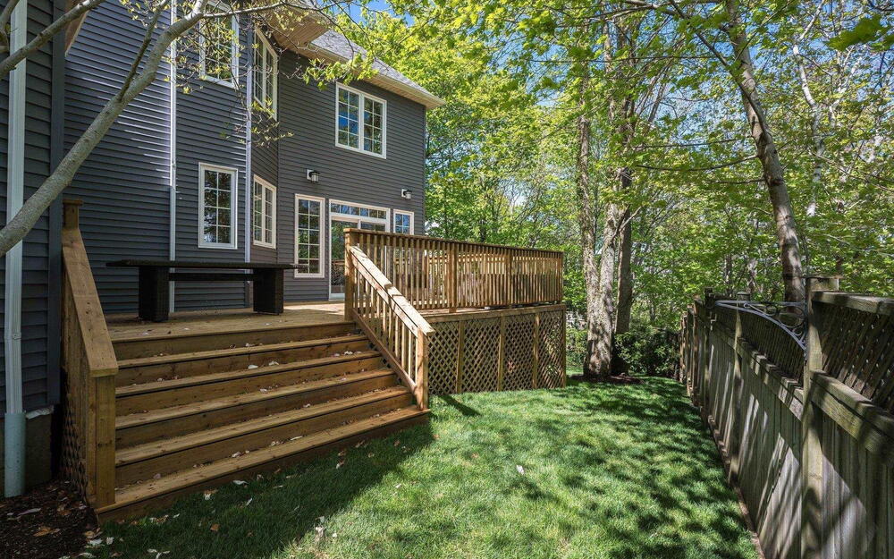 View of yard featuring a deck